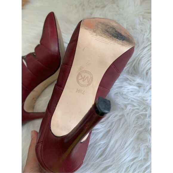 Michael Kors heels straps burgundy heels size 7.5 - Picture 4 of 6